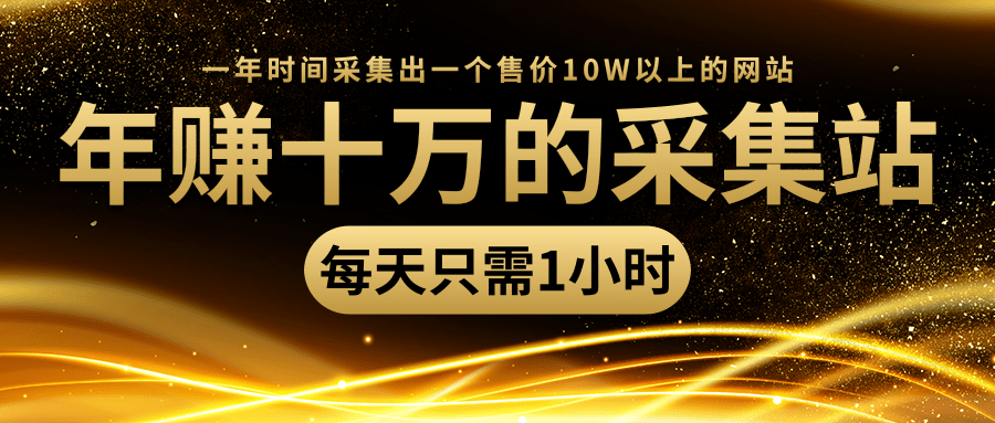 年赚十万的采集站，每天却只需要1小时，一年时间采集出一个售价10W以上的网站-文强博客