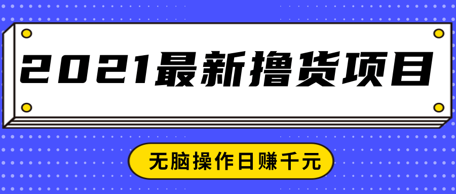 2021最新撸货项目，一部手机即可实现无脑操作轻松日赚千元-文强博客