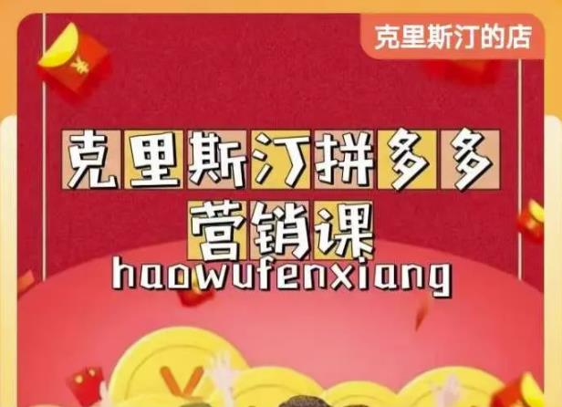 克里斯汀拼多多运营课，适合小白初涉平台，低成本入门-文强博客