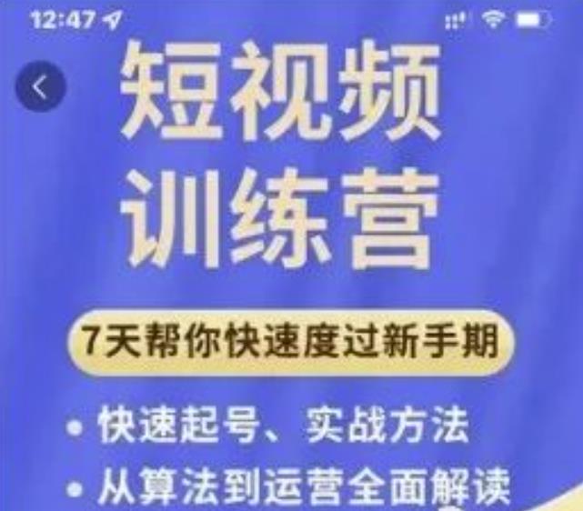 成哥从入门到精通7天短视频运营训练营，理论、实战、创新共42节课-文强博客