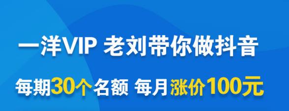 一洋电商抖音VIP，每月集训课+实时答疑+资源共享+联盟合作价值580元-文强博客