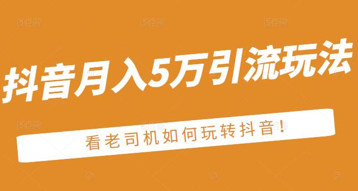 老古董·抖音月入5万引流玩法，看看老司机如何玩转抖音(附赠：抖音另类引流思路)-文强博客