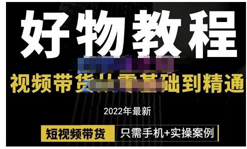 锅锅老师好物分享课程：短视频带货从零基础到精通，只需手机+实操-文强博客