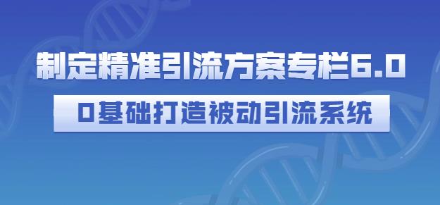 制定精准引流方案专栏6.0，0基础打造被动引流系统-文强博客