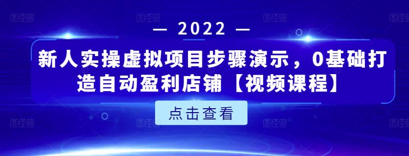 新人实操虚拟项目步骤演示，0基础打造自动盈利店铺【视频课程】-文强博客