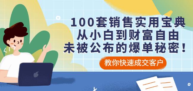 100套销售实用宝典：从小白到财富自由，未被公布的爆单秘密！-文强博客