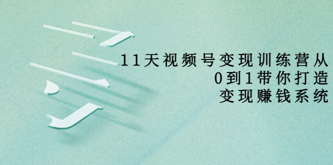 11天视频号变现训练营，从0到1打造变现赚钱系统（价值398元）-文强博客