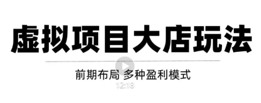 虚拟项目月入几万大店玩法分享，多店操作利润倍增（快速起店盈利）-文强博客