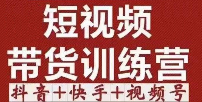 短视频带货特训营（第12期）抖音+快手+视频号：收益巨大，简单粗暴！-文强博客