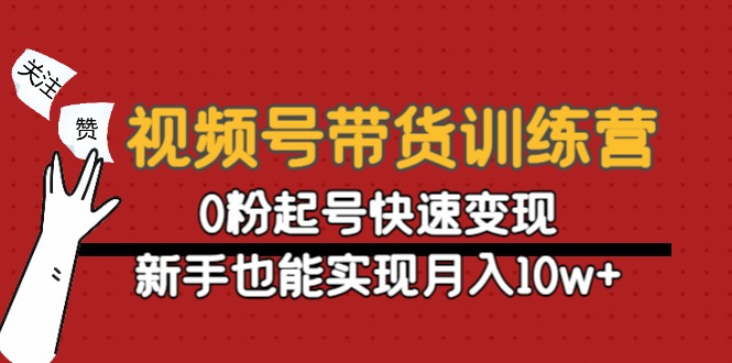 视频号带货训练营：0粉起号快速变现，新手也能实现月入10w+-文强博客