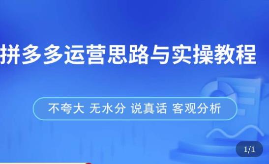 拼多多店铺运营思路与实操教程，快速学会拼多多开店和运营，少踩坑，多盈利-文强博客