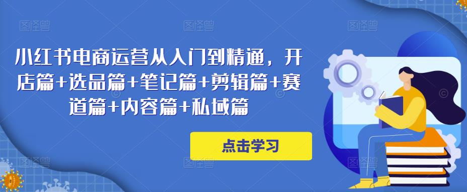 小红书电商运营从入门到精通，开店篇+选品篇+笔记篇+剪辑篇+赛道篇+内容篇+私域篇-文强博客