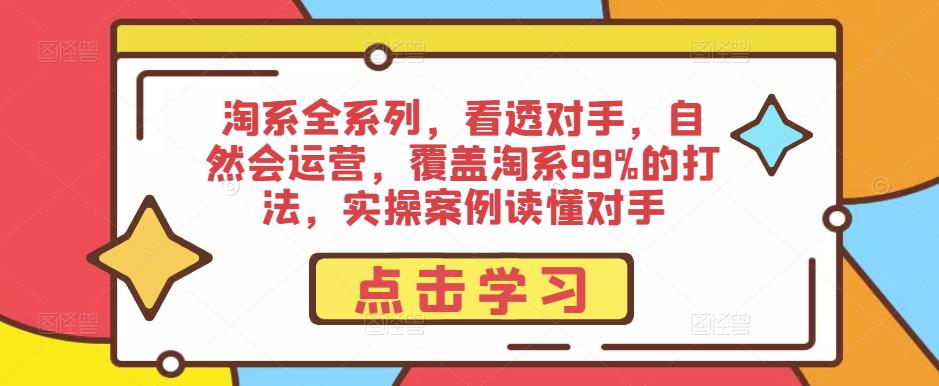 淘系全系列，看透对手，自然会运营，覆盖淘系99%的打法，实操案例读懂对手-文强博客