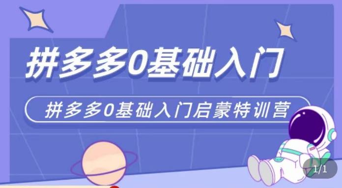 六一电商·拼多多运营0-1实操特训营，拼多多从基础到进阶的可实操玩法-文强博客