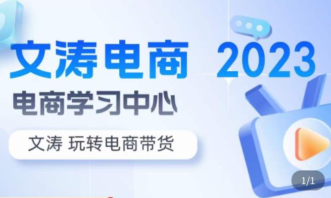 文涛电商·7天零基础自然流起号，​快速掌握店铺运营的核心玩法，突破自然展现量，玩转直播带货-文强博客