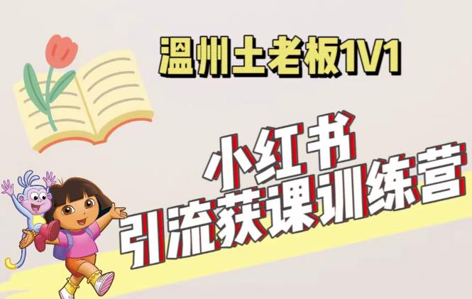 小红书1对1引流获客训练营：账号、内容、引流、成交（价值3999元）-文强博客