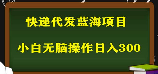 2023最新蓝海快递代发项目，小白零成本照抄也能日入300+-文强博客