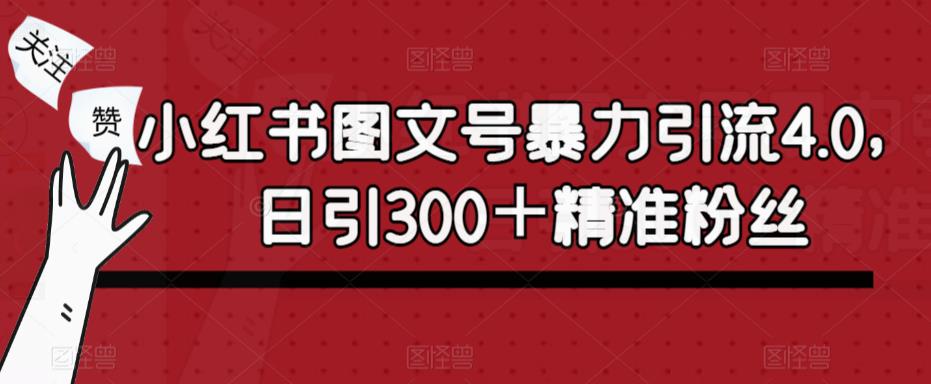 小红书图文号暴力引流4.0，日引300＋精准粉丝【揭秘】-文强博客