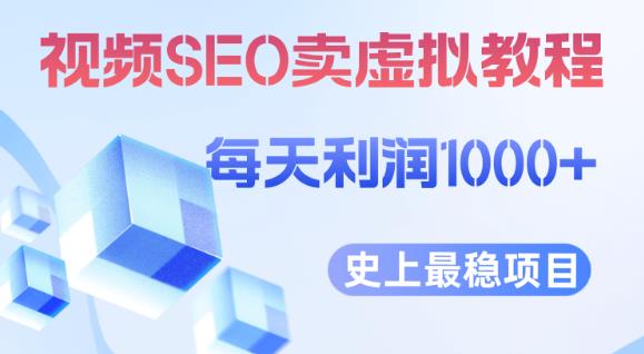 视频SEO出售虚拟产品每天稳定2-5单利润1000+史上最稳定私域变现项目【揭秘】-文强博客