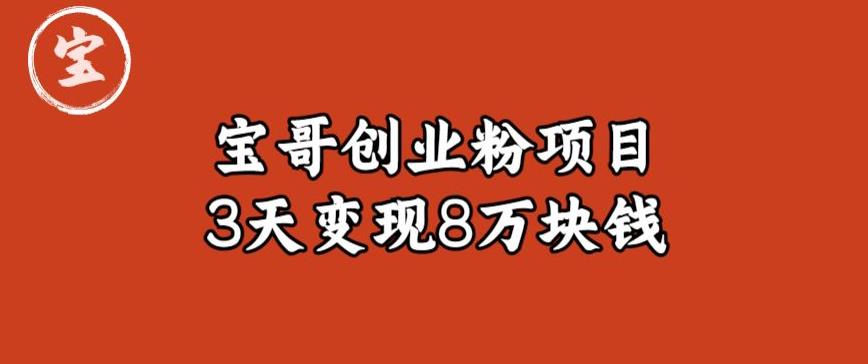 宝哥IP图文创业粉引流项目实战分享：单个账号3天涨粉1万，变现8万块钱（图文教程）【揭秘】-文强博客