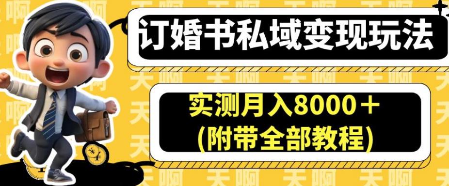 订婚书私域变现玩法，实测月入8000＋(附带全部教程)【揭秘】-文强博客