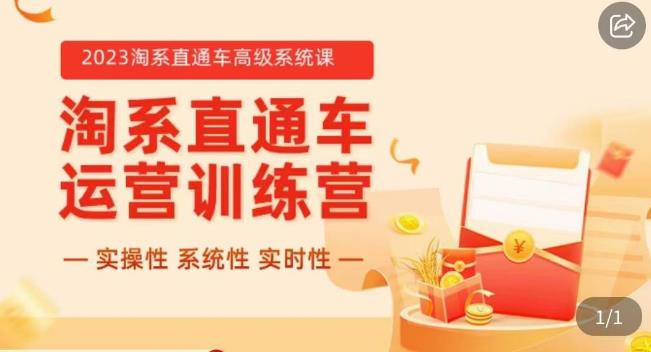 冠东·2023淘系直通车高级系统课，​实操性，系统性，实时性，直通车完整体系教学-文强博客