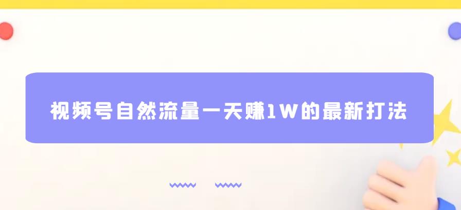 视频号自然流量一天赚1W的最新打法，基本0投资【揭秘】-文强博客