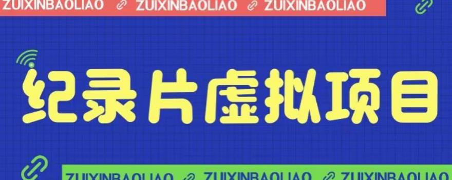 价值1280的蓝海纪录片虚拟项目，保姆级教学，轻松日入600+【揭秘】-文强博客