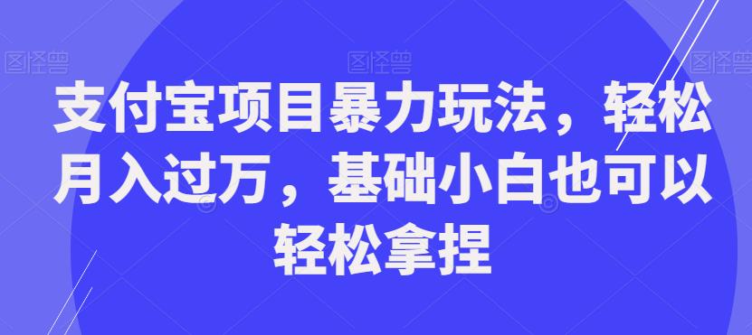 支付宝项目暴力玩法，轻松月入过万，基础小白也可以轻松拿捏【揭秘】-文强博客