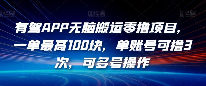 有驾APP无脑搬运零撸项目，一单最高100块，单账号可撸3次，可多号操作【揭秘】-文强博客