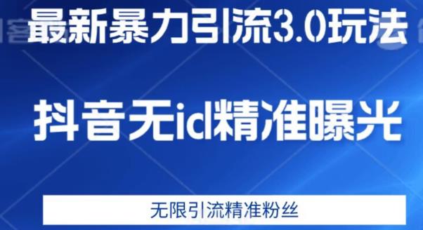 最新暴力引流3.0版本，抖音无id暴力引流各行业精准用户-文强博客