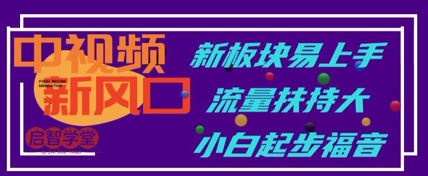 中视频新风口，新板块易上手，流量扶持大，小白起步福音【揭秘】-文强博客