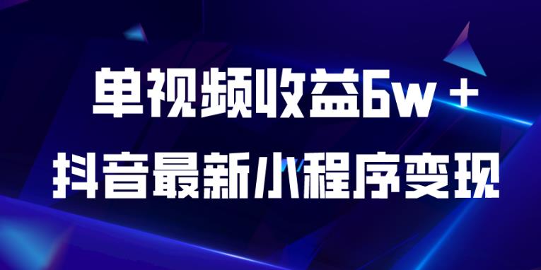 抖音最新小程序变现项目，单视频收益6w＋，小白可做【揭秘】-文强博客