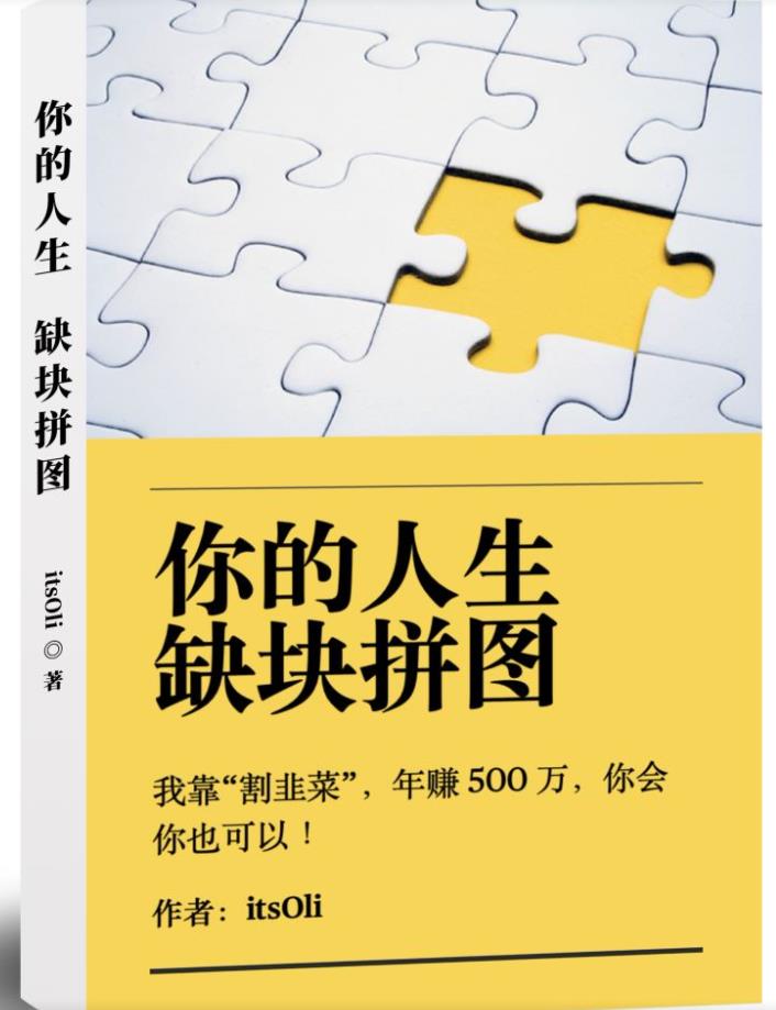 某高赞电子书《你的人生，缺块拼图——我靠“割韭菜”，年赚500万，你会你也可以》-文强博客