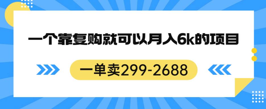 一单卖299-2688，一个靠复购就可以月入6k的暴利项目【揭秘】-文强博客