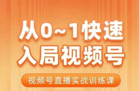 陈厂长·从0-1快速入局视频号课程，视频号直播实战训练课-文强博客