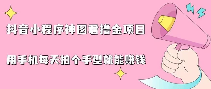 抖音小程序神图君撸金项目，用手机每天拍个手型挂载一下小程序就能赚钱【揭秘】-文强博客