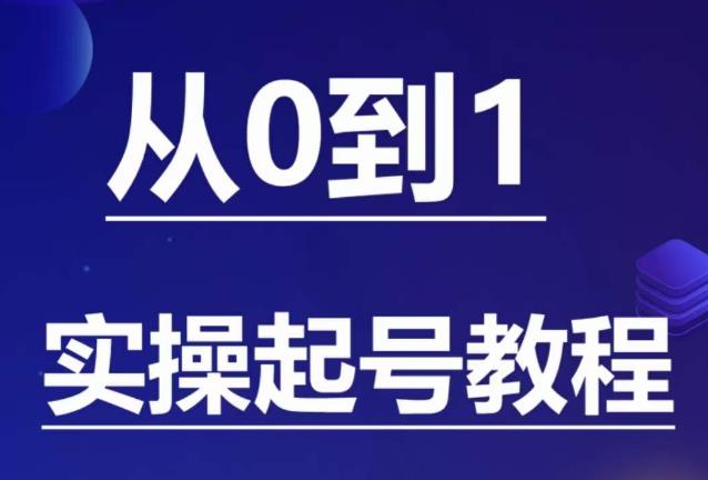 石野·小白起号实操教程，​掌握各种起号的玩法技术，了解流量的核心-文强博客