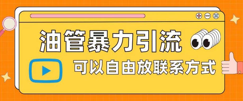 油管暴力引流，可以自由放联系方式【揭秘】-文强博客