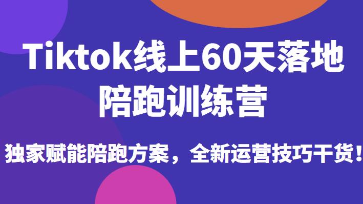 Tiktok线上60天落地陪跑训练营，独家赋能陪跑方案，全新运营技巧干货-文强博客