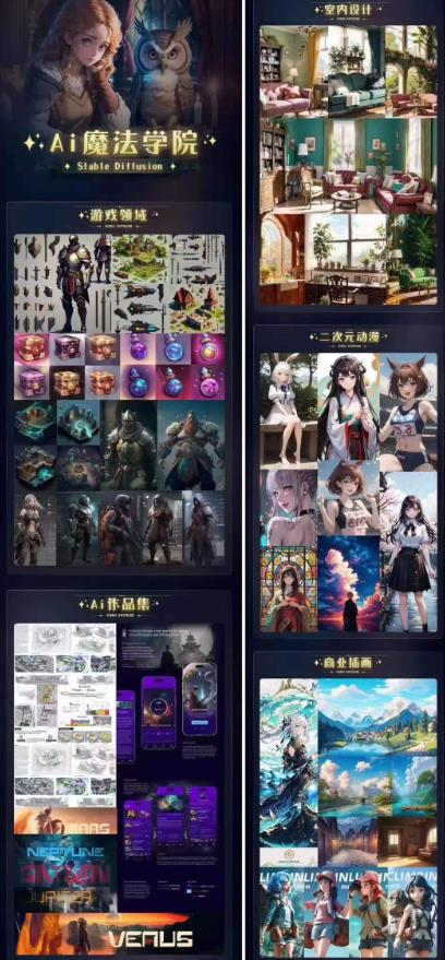 Ai魔法绘画 Stable Diffusion专业课高效辅助Ui/运营作品集0到精通系统课-文强博客