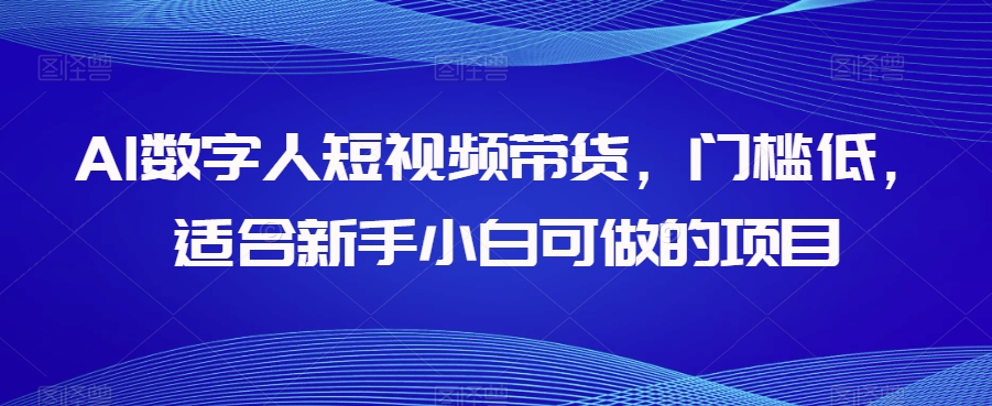 AI数字人短视频带货，门槛低，适合新手小白可做的项目-文强博客