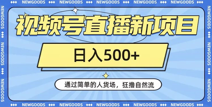 视频号直播新项目，通过简单的人货场，狂撸自然流，日入500+【260G资料】-文强博客