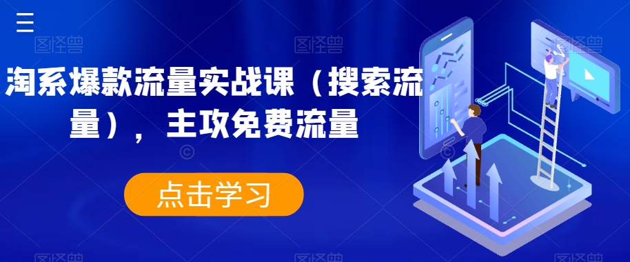 淘系爆款流量实战课（搜索流量），主攻免费流量-文强博客