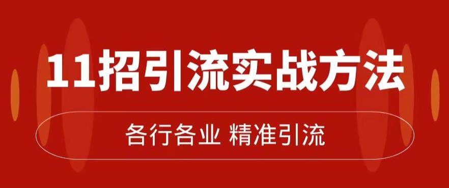 精准引流术：11招引流实战方法，让你私域流量加到爆（11节课完整)-文强博客