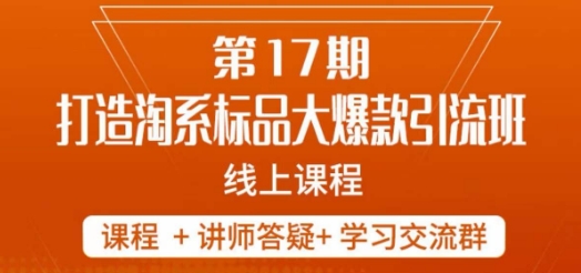 南掌柜-第17期打造淘系标品大爆款，5天线上课-文强博客