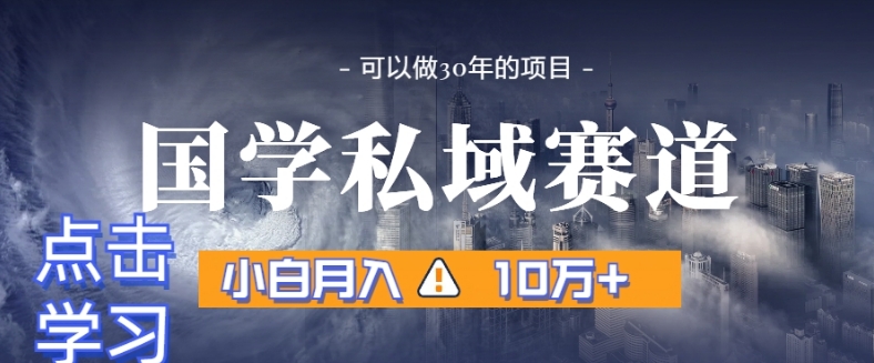 暴力国学私域赛道，小白月入10万+，引流+转化完整流程【揭秘】-文强博客