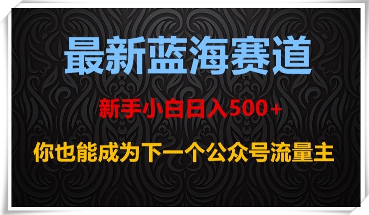 最新蓝海赛道，新手小白日入500+，你也能成为下一个公众号流量主【揭秘】-文强博客