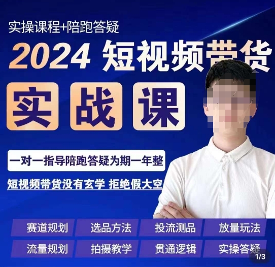 果哥·2024短视频带货实操课，​赛道规划/选品方法/投流测品/放量玩法/流量规划/拍摄教学-文强博客