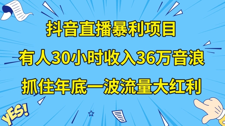 抖音直播暴利项目，有人30小时收入36万音浪，公司宣传片年会视频制作，抓住年底一波流量大红利【揭秘】-文强博客